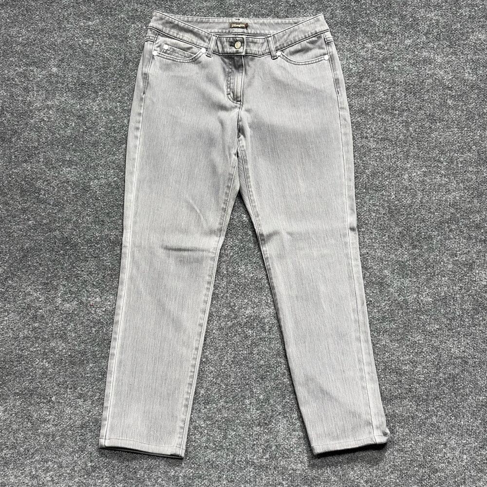 J McLaughlin Jeans Womens 6 Gray Light Wash Mid Rise Skinny Stretch Denim Pants